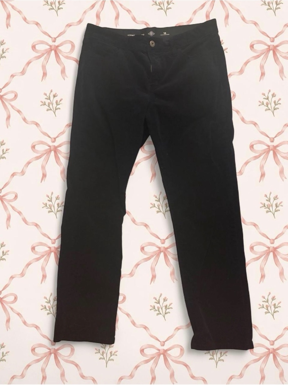 St. John's Bay  Black Corduroy Straight Pants